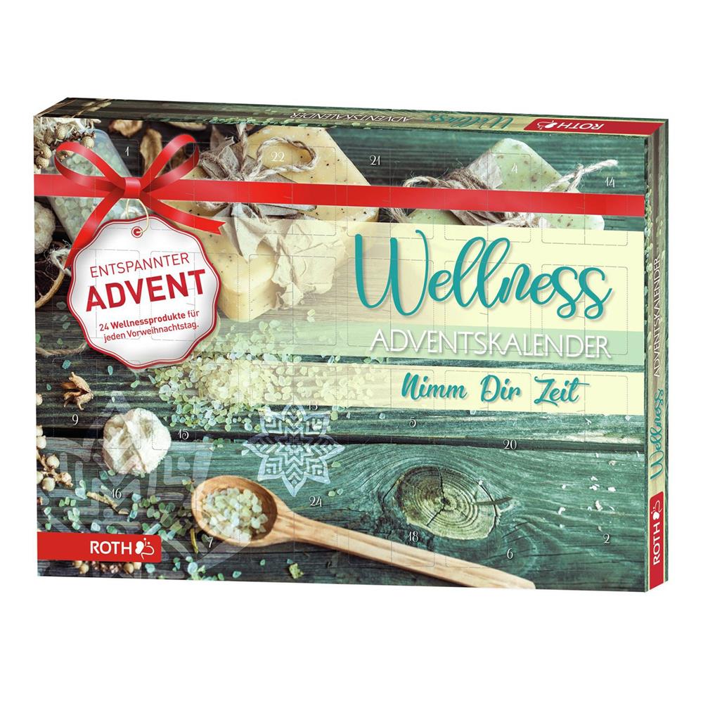 Roth Wellness-Adventskalender "Nimm Dir Zeit" – 24 Bade- & Pflegeartikel für entspannte Auszeiten