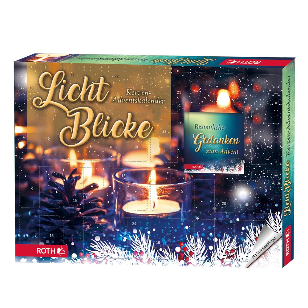 Roth Kerzen Adventskalender Lichtblicke – 24 Duftkerzen & Sprüche für besinnliche Momente