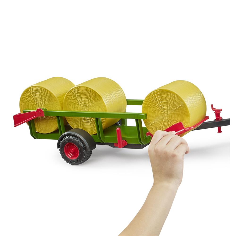 Bruder 02204 - Rundballensammler mit 3 Rundballen, Landwirtschaftszubehör