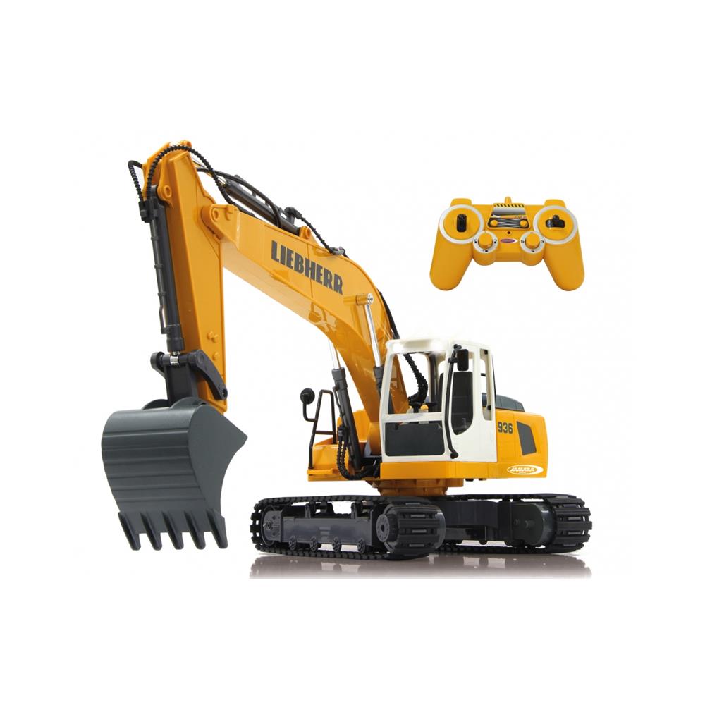 Jamara RC Bagger Liebherr R936, 1:20, 2,4GHz, ferngesteuertes Baufahrzeug mit Sound