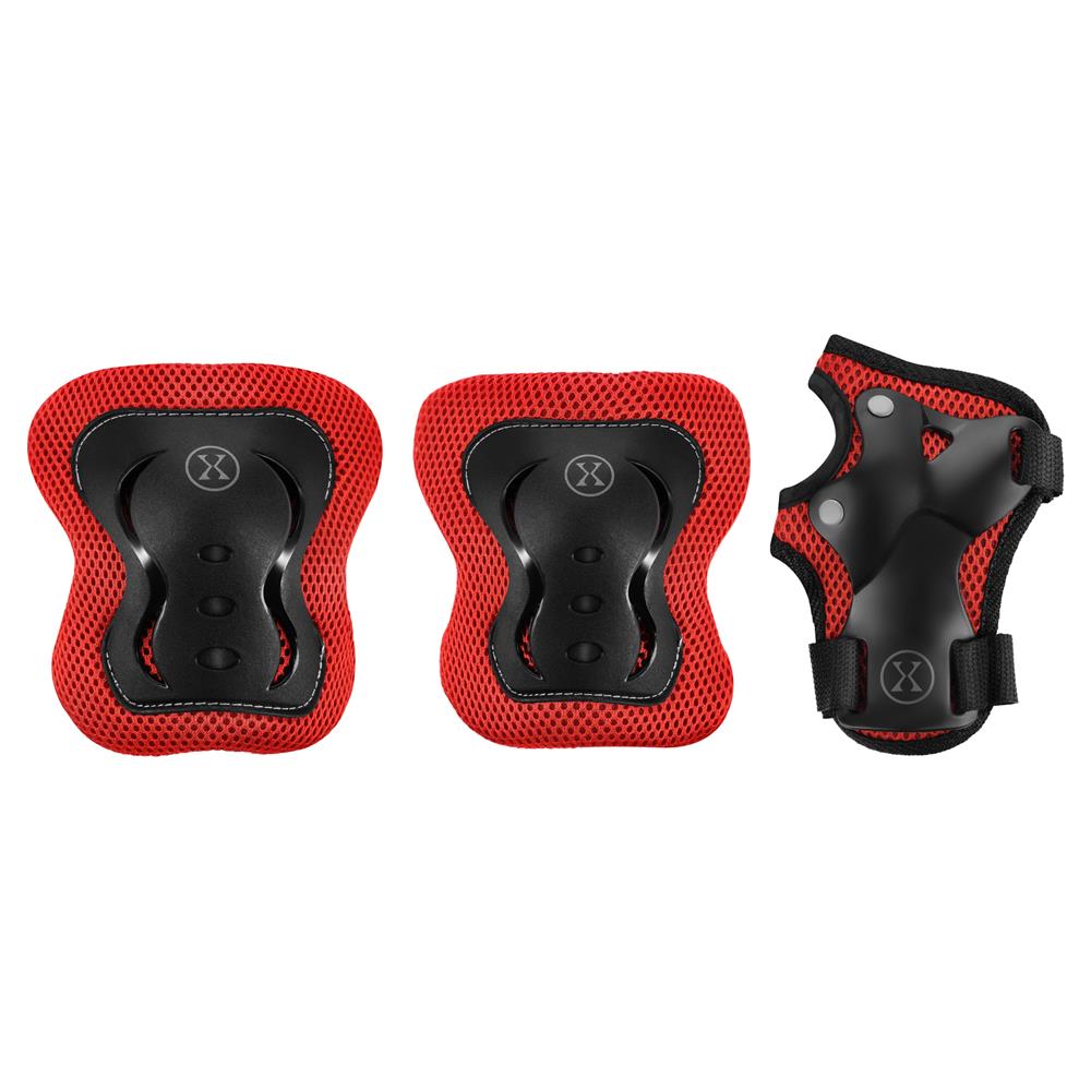 NILS EXTREME H320 Schoner-Set, Rot, Größe M - Protektoren Handgelenk Ellenbogen Knie