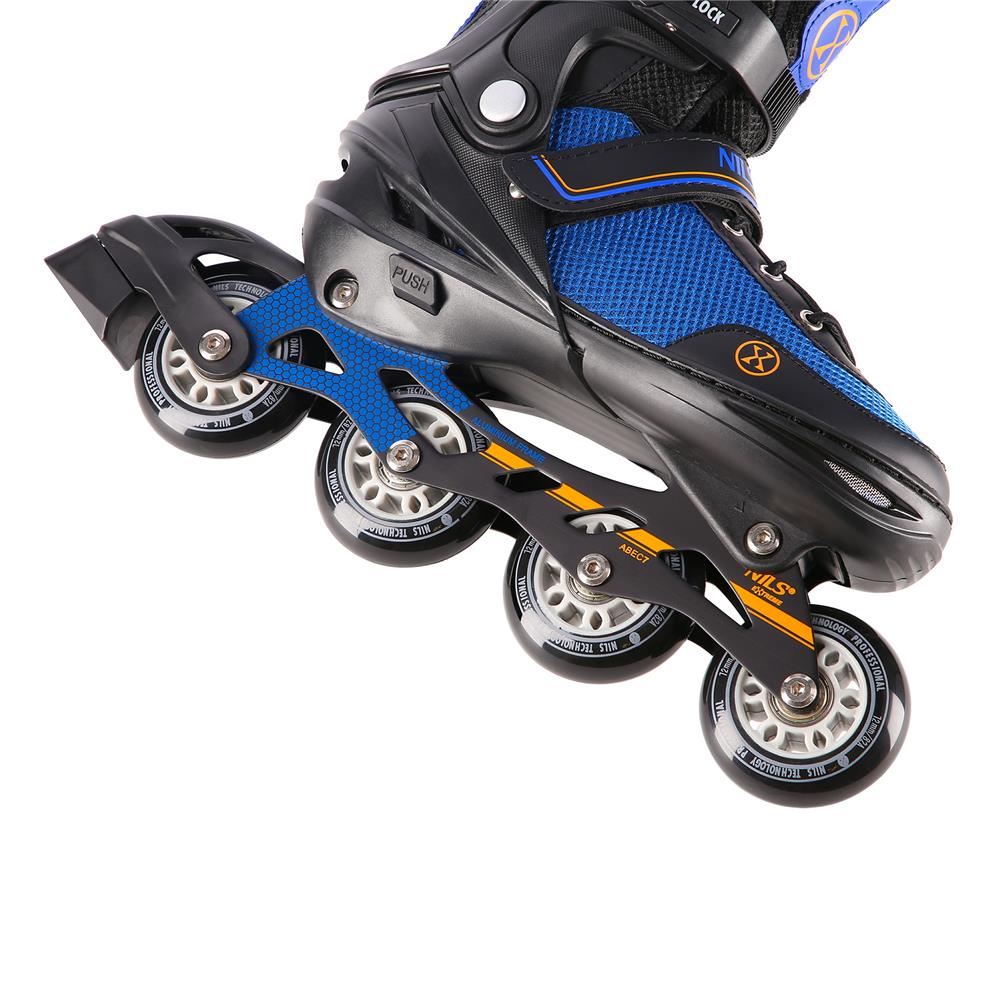 2in1 Inliner Schlittschuhe Gr. 39-43, Schwarz-Orange, verstellbar | NILS EXTREME NH18188A
