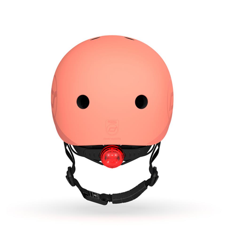 Scoot & Ride Kinderhelm Größe S-M (51-55 cm) peach - Schutzhelm mit LED-Licht