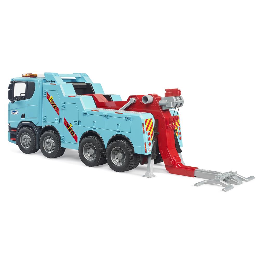 Bruder 03553 - Scania Super 560R Abschlepp-LKW, mit Light & Sound Modul, Maßstab 1:16