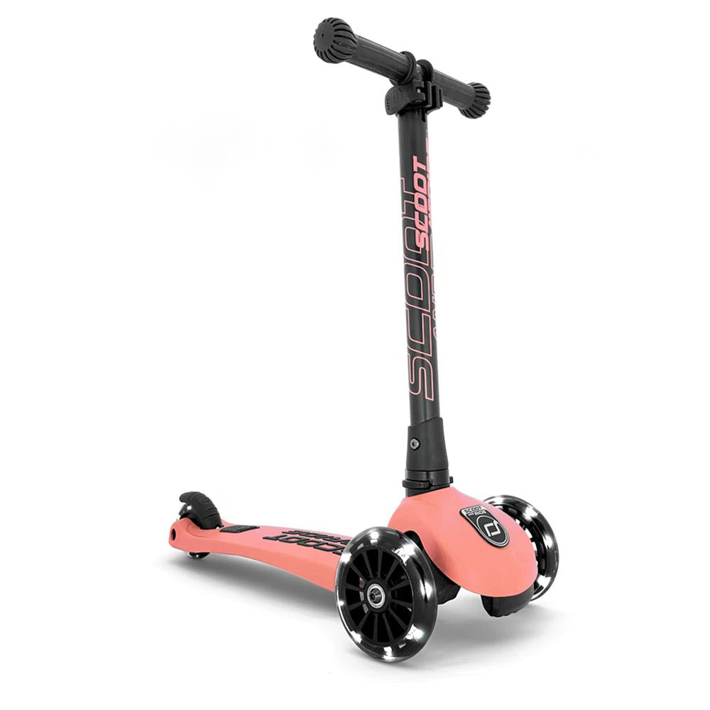 Scoot & Ride Highwaykick 3 LED Scooter, peach - Kinderroller, ab 3 Jahren