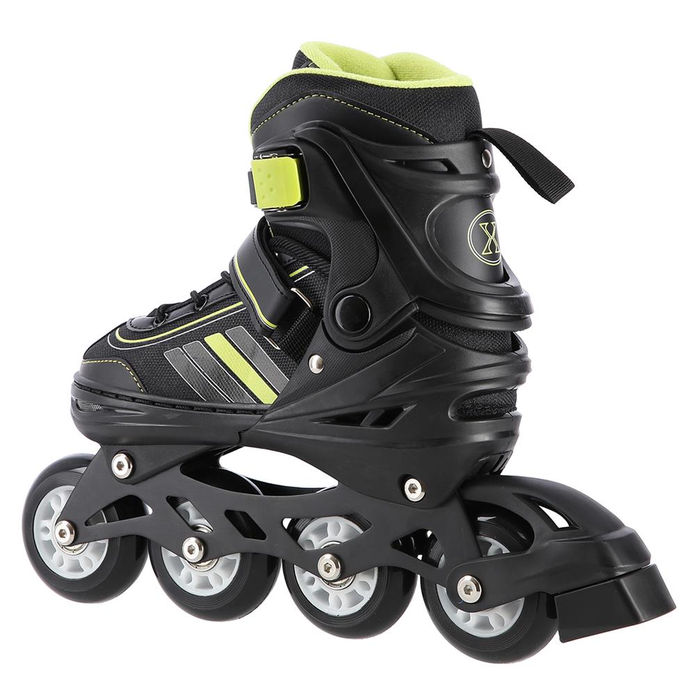 2in1 Inliner Schlittschuhe Gr. 39-43, Schwarz-Limettengrün, verstellbar | NILS EXTREME NH18191