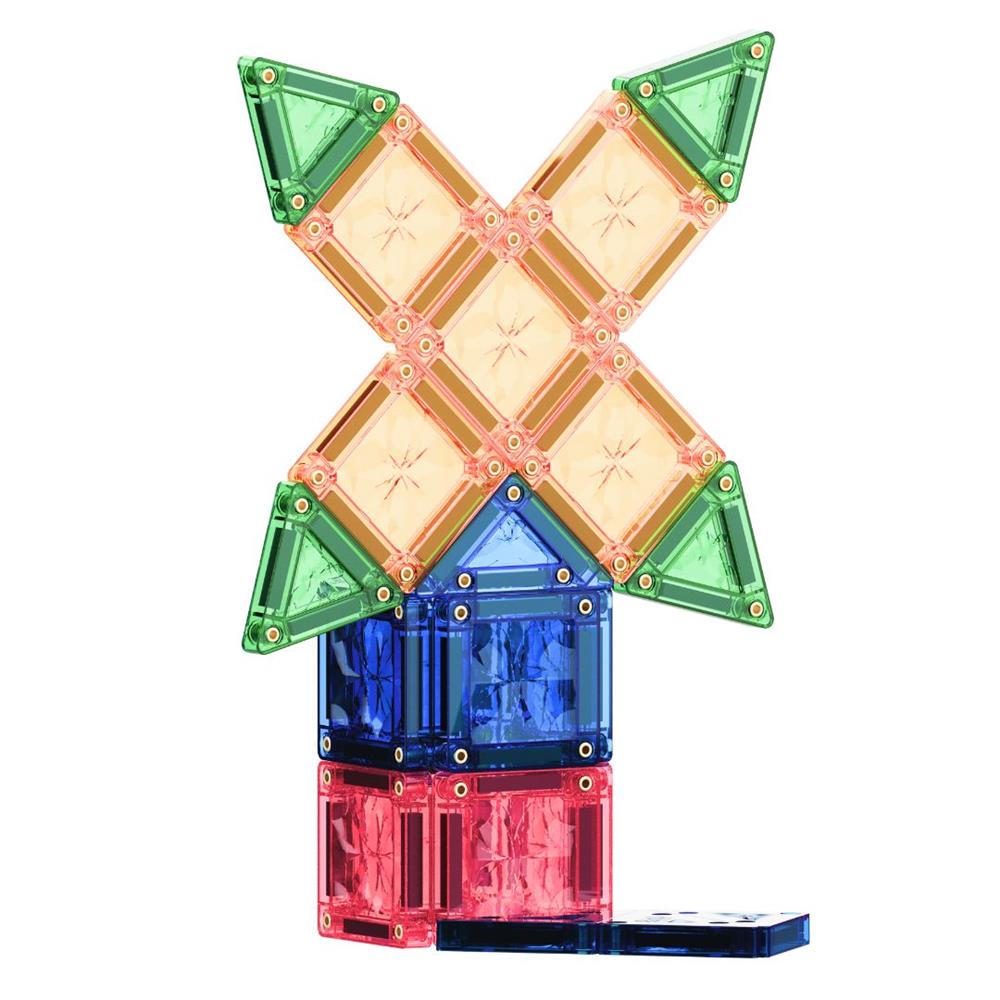 Cleverclixx Mini Tiles Pack Pastellfarben 28 Teile, kompaktes Design für unterwegs ToGo, inklusive Aufbewahrungsbox, Magnetspielzeug