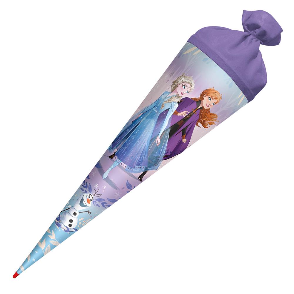 Roth Schultüte Disney Frozen, 70cm, rund, Rot(h)-Spitze, Filzverschluss