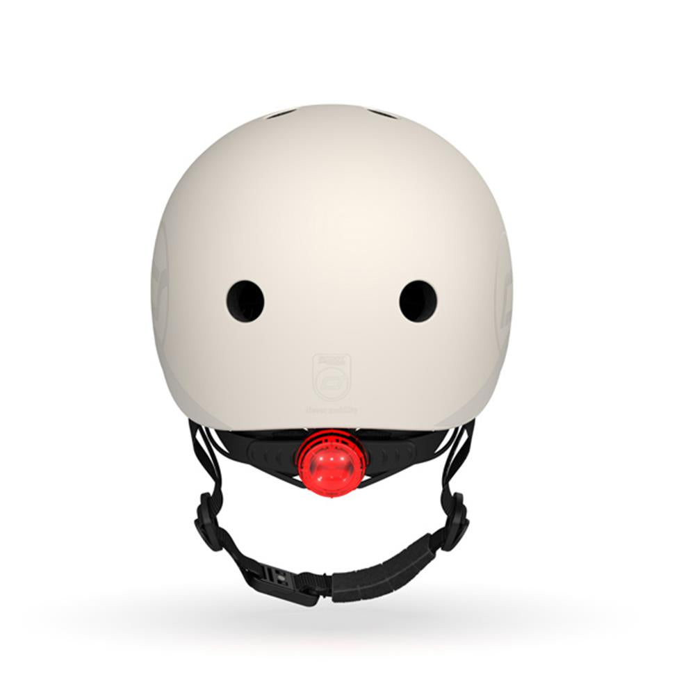 Scoot & Ride Kinderhelm Größe S-M (51-55 cm) ash - Schutzhelm mit LED-Licht