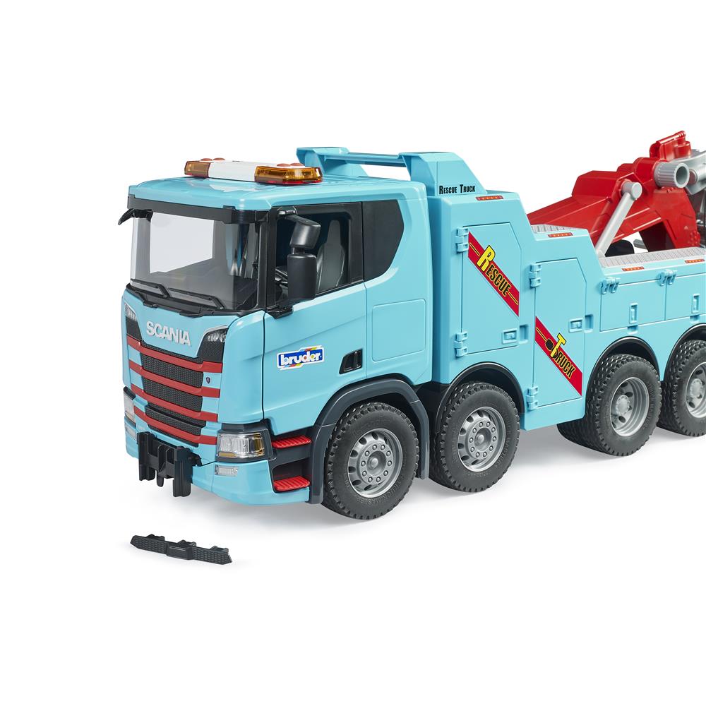 Bruder 03553 - Scania Super 560R Abschlepp-LKW, mit Light & Sound Modul, Maßstab 1:16