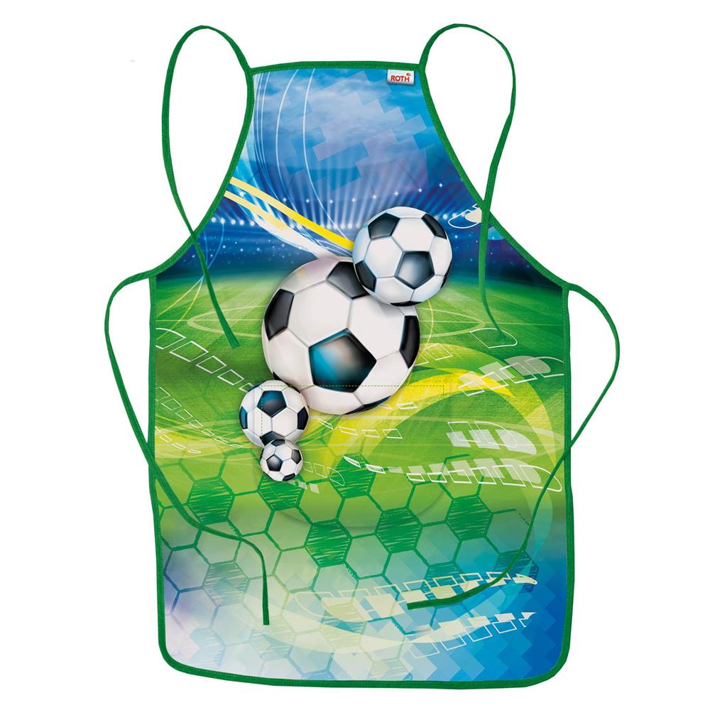 Roth Kinderschürze Fußball, Bastelschürze, Malschürze, Werkenschürze