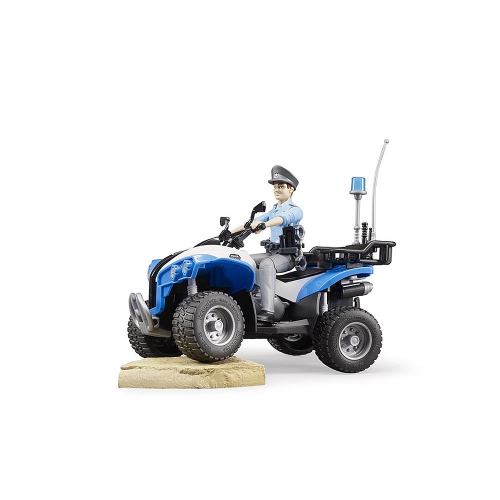 Bruder 63010 - Polizei-Quad mit Polizist und Ausstattung, 1:16