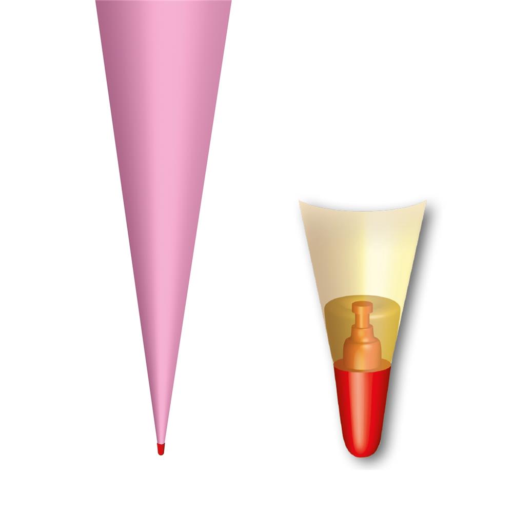 Roth Schultüte-Rohling/Basteltüte, rosa, 70cm, rund, Rot(h)-Spitze, mit Filzverschluss