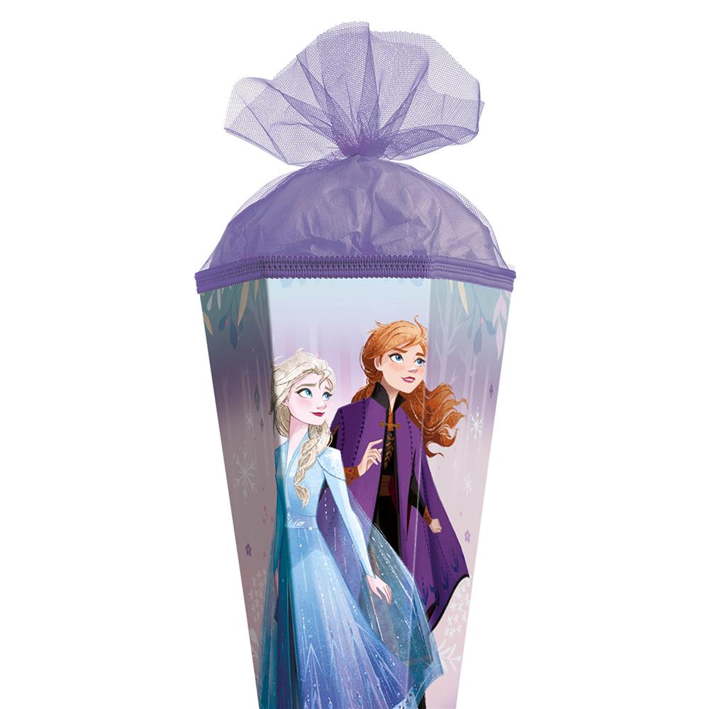 Roth Extra große XXL Schultüte Disney Frozen, 100cm, eckig, Rot(h)-Spitze, Tüllverschluss