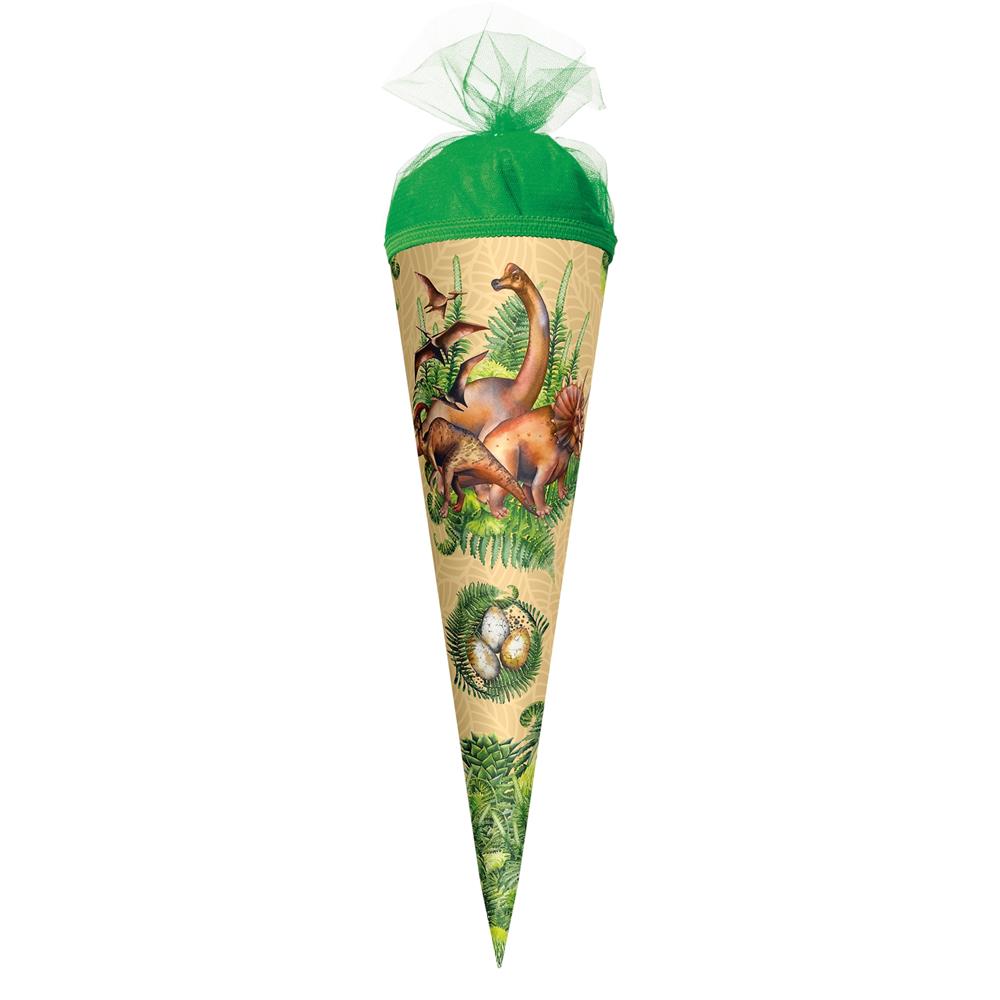 Roth Schultüte Dinosaurier Veganosaurus, 50cm, rund, Tüllverschluss
