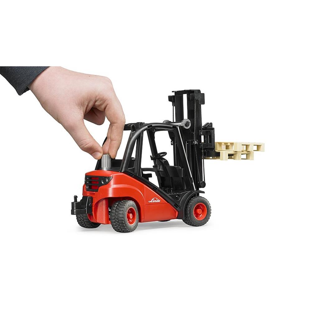 Bruder 02511 - Linde Gabelstapler H30D mit 2 Paletten