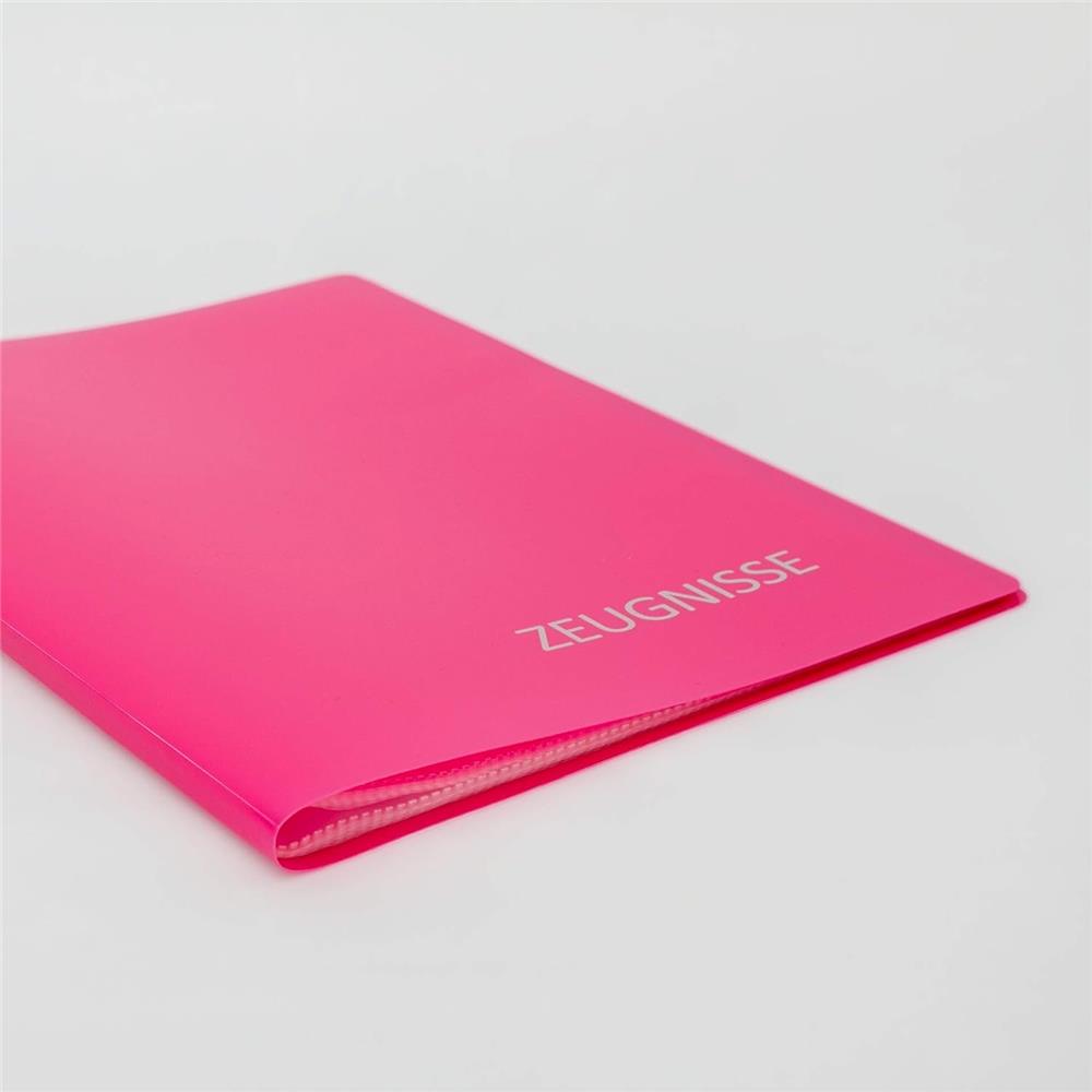 Roth Zeugnismappe Basic Magenta, mit 20 A4 Klarsichthüllen