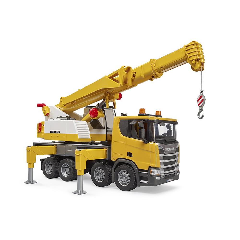 Bruder 03571 - Scania Super 560R Liebherr Kran-LKW, mit Light & Sound Modul