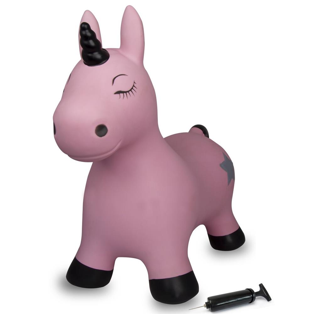 Jamara Hüpftier Einhorn, pink, Hüpfspielzeug mit Luftpumpe