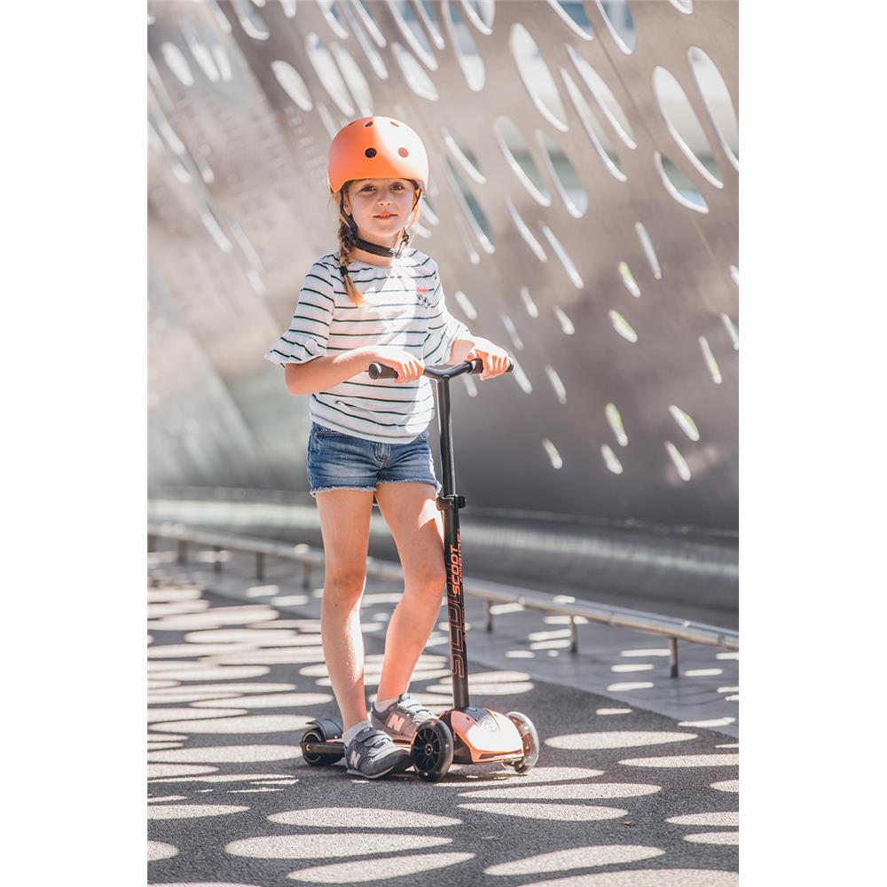 Scoot & Ride Highwaykick 5 LED Scooter, peache - Kinderroller, ab 5 Jahren