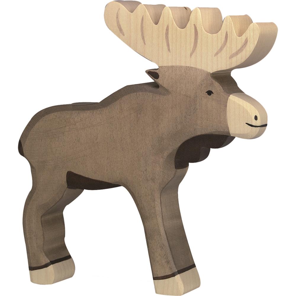Holztiger Holzfigur - Elch, Holzspielzeug, ab 3 Jahren