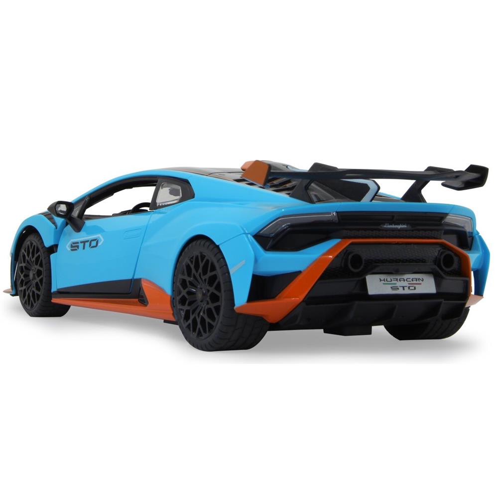 Jamara Lamborghini Huracán STO 1:14 blau 2,4GHz Tür manuell Ferngesteuertes Auto mit LED Fahrlicht