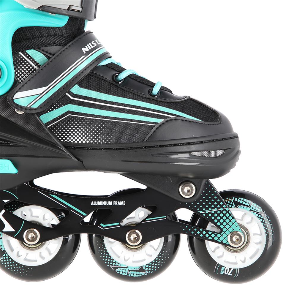 2in1 Inliner Schlittschuhe Gr. 34-38, Schwarz-Blau, verstellbar | NILS EXTREME NH18190