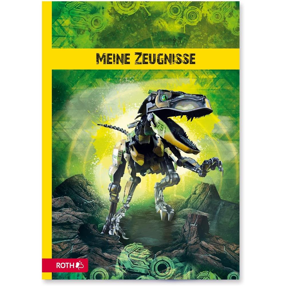 Roth Zeugnismappe Dinosaurier Robo-Rex, mit 10 A4 Klarsichthüllen