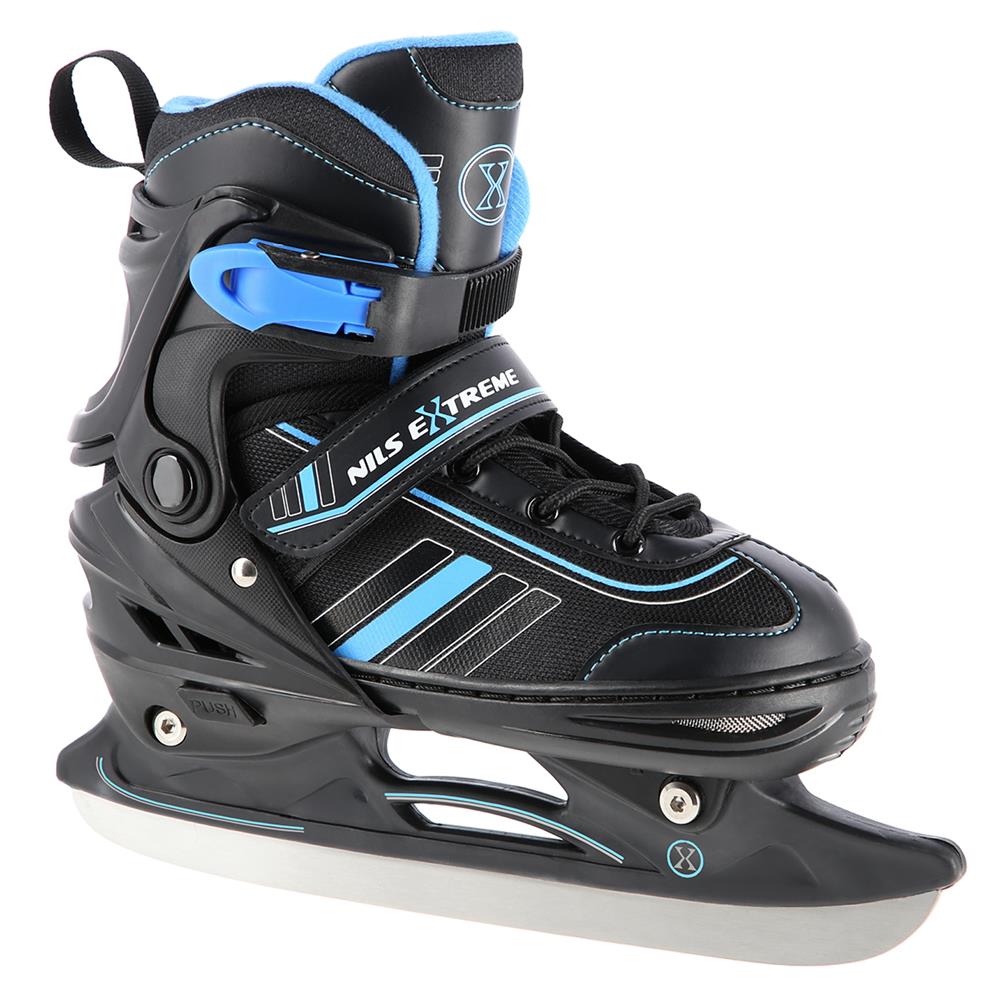 2in1 Inliner Schlittschuhe Gr. 39-43, Schwarz-Blau, verstellbar | NILS EXTREME NH18191