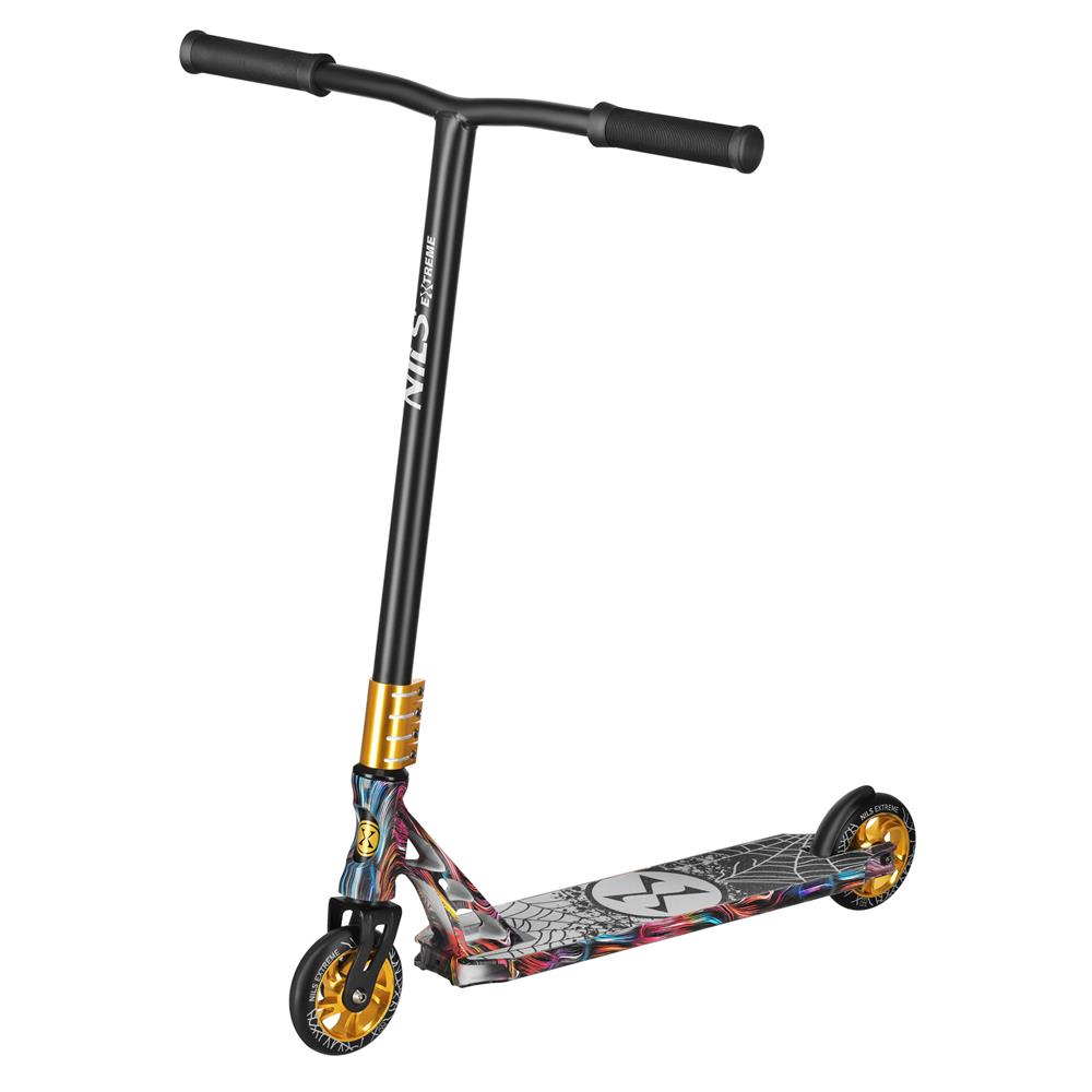NILS EXTREME HS221 SPIDER Stunt Scooter, Freestyle Roller, ABEC-9, bis 100 kg