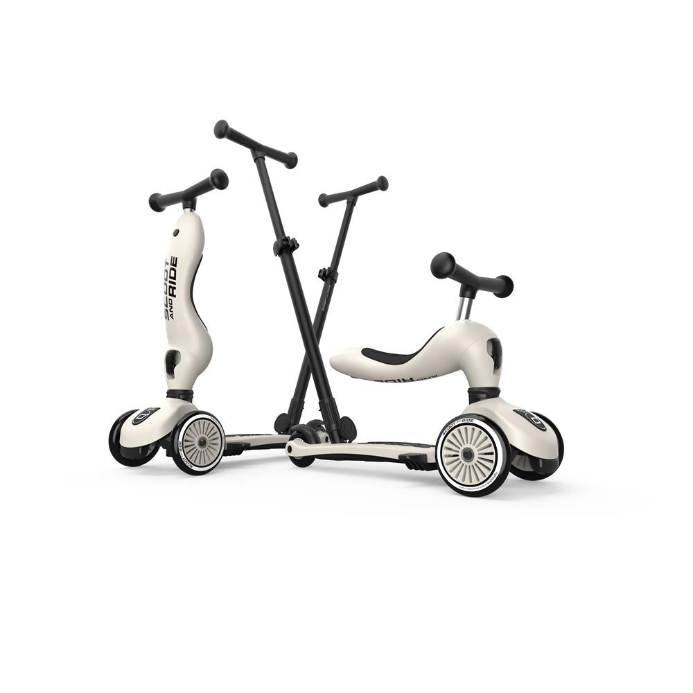 Scoot & Ride Highwaykick 1 Push and Go, ash - Kinderroller mit Schiebestange