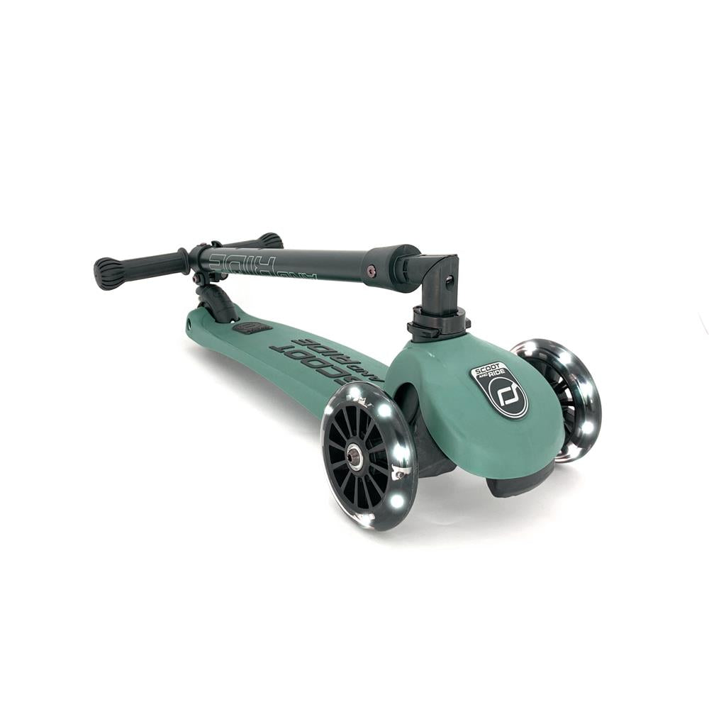 Scoot & Ride Highwaykick 3 LED Scooter, forest - Kinderroller, ab 3 Jahren