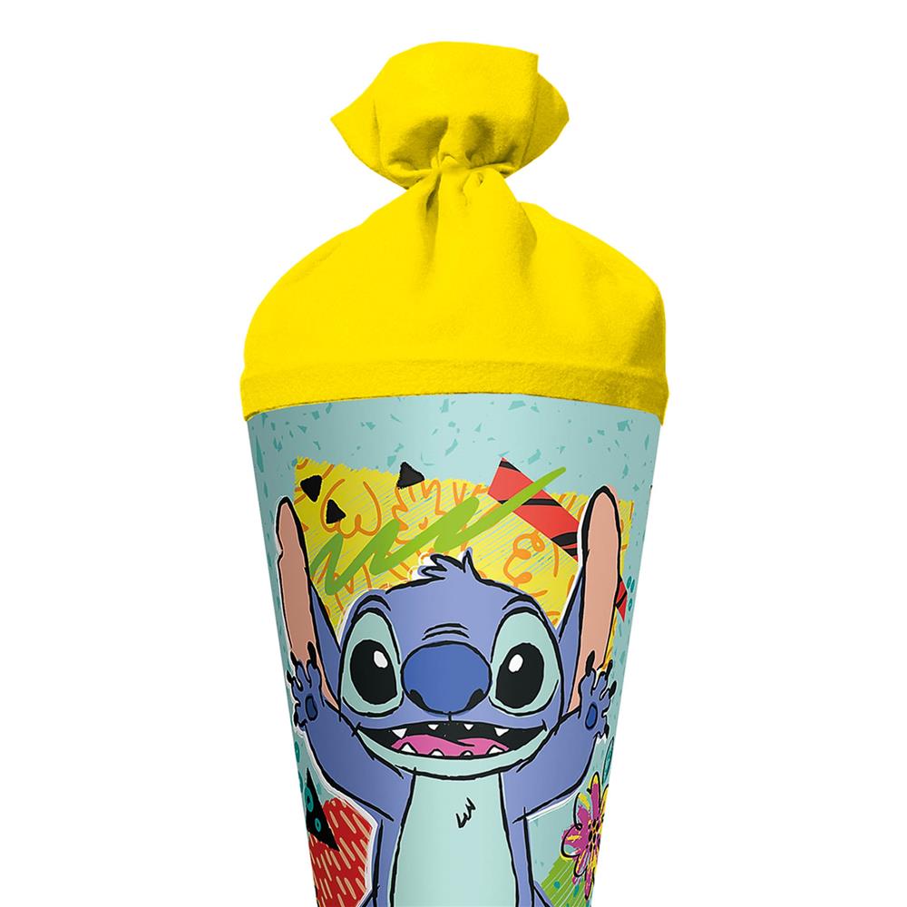 Roth Schultüte Disney Stitch, 70cm, rund, Rot(h)-Spitze, Filzverschluss