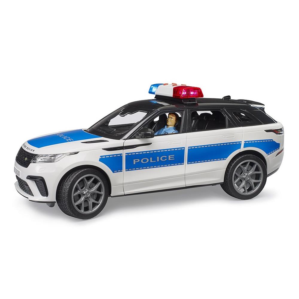 Bruder 02890 - Range Rover Velar Polizeifahrzeug mit Polizist, 1:16, mit Licht & Sound