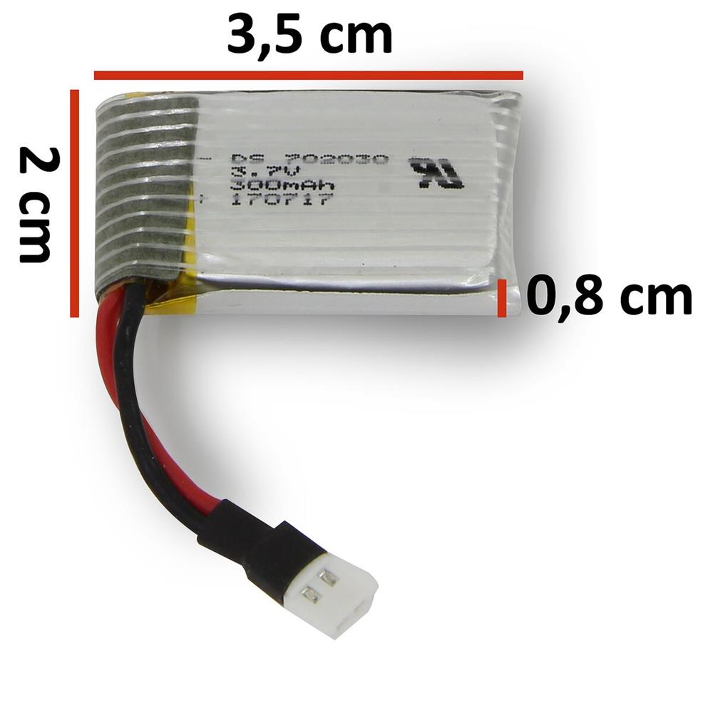 Jamara Akku AX8 Lipo 3,7V 300mAh 1,11Wh leistungsstarker Wieder aufladbarer Akku