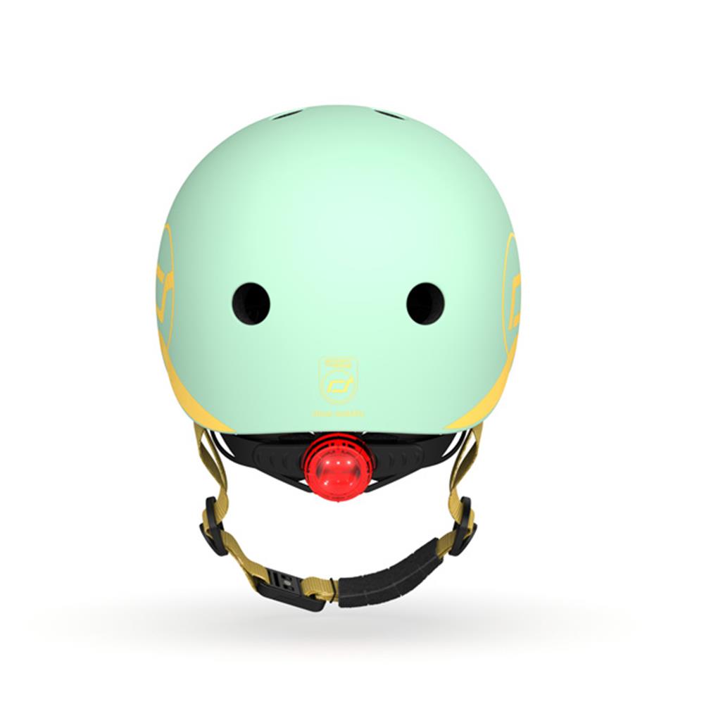 Scoot & Ride Kinderhelm Größe XXS-S (45-51 cm) kiwi - Schutzhelm mit LED-Licht