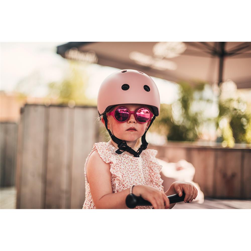 Scoot & Ride Kinderhelm Größe S-M (51-55 cm) rose - Schutzhelm mit LED-Licht