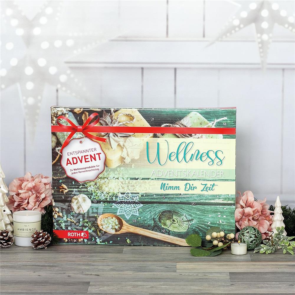 Roth Wellness-Adventskalender "Nimm Dir Zeit" – 24 Bade- & Pflegeartikel für entspannte Auszeiten