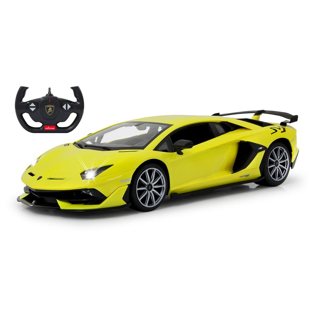 Jamara Lamborghini Aventador SVJ 1:14 gelb 2,4GHz Ferngesteuertes Auto mit LED Fahrlicht