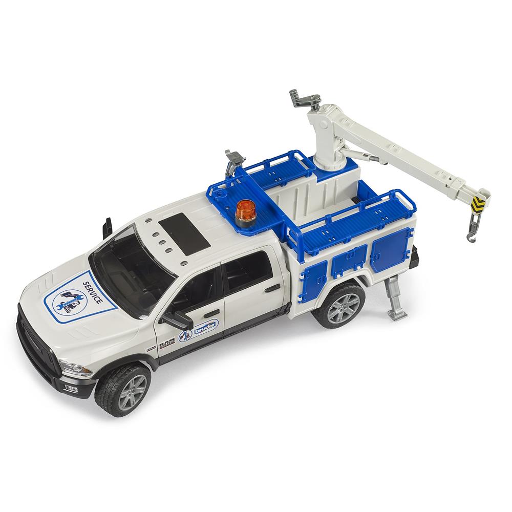 Bruder 02509 - RAM 2500 Service Truck mit Kran und Rundumleuchte