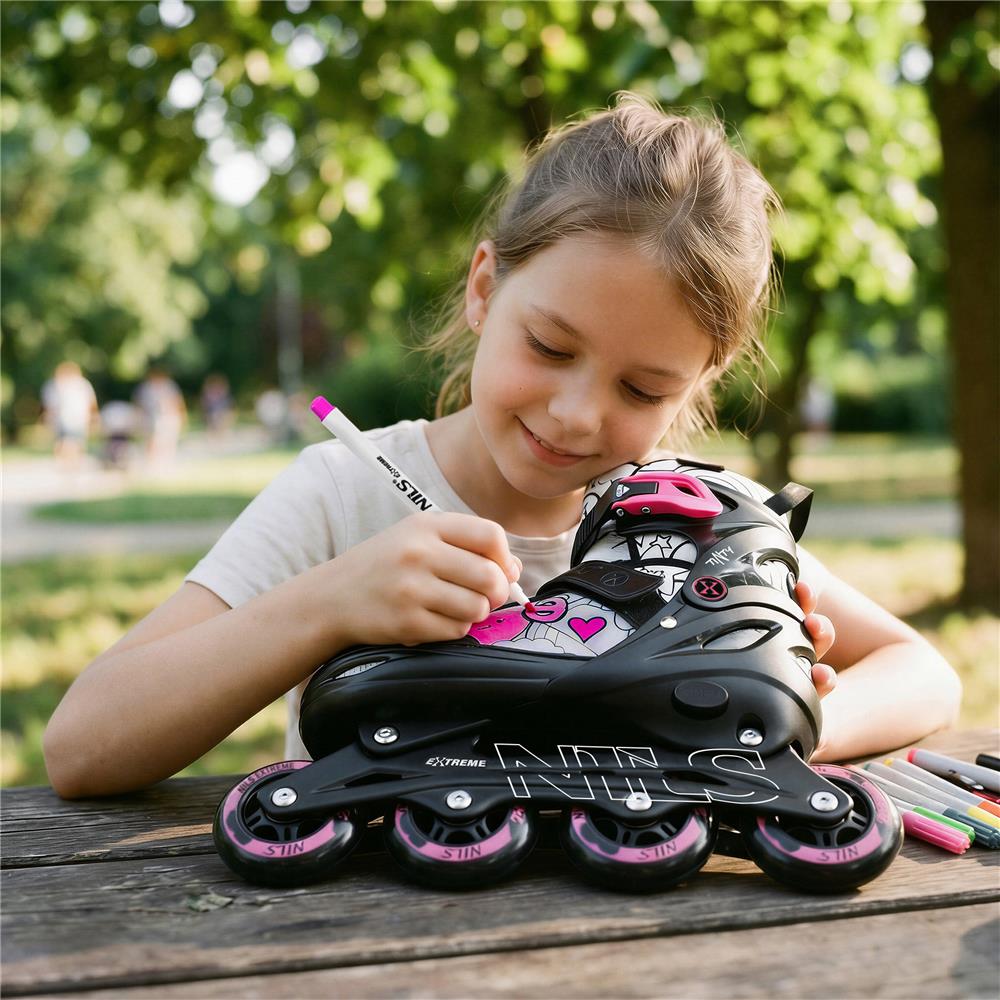 4in1 Inliner Schlittschuhe Rollschuhe Gr. 39-42, verstellbar | NILS EXTREME NH10907 TINTY