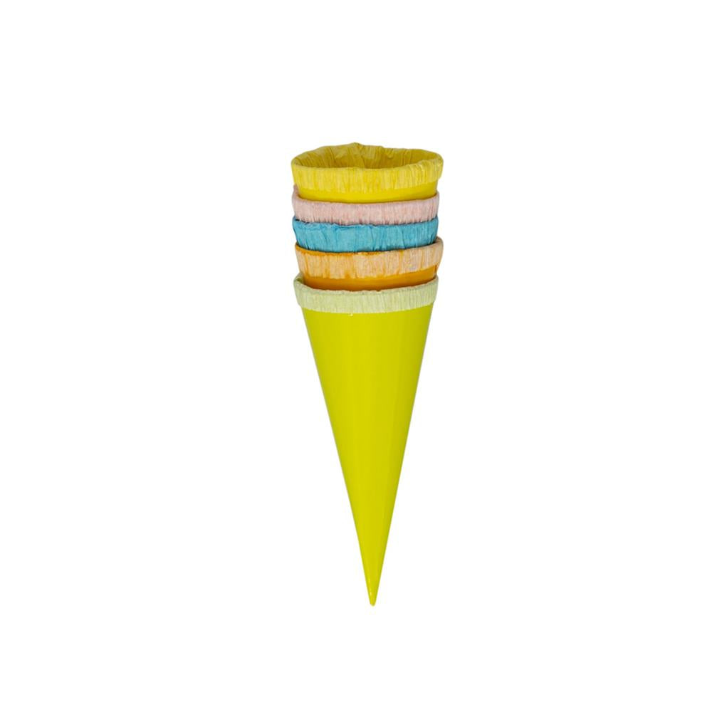 Roth Deko-Schultüten 8 cm Uni – 5er Set Mini-Schultüten