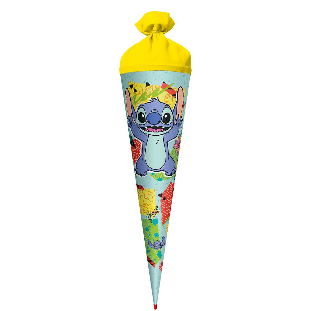 Roth Schultüte Disney Stitch, 70cm, rund, Rot(h)-Spitze, Filzverschluss