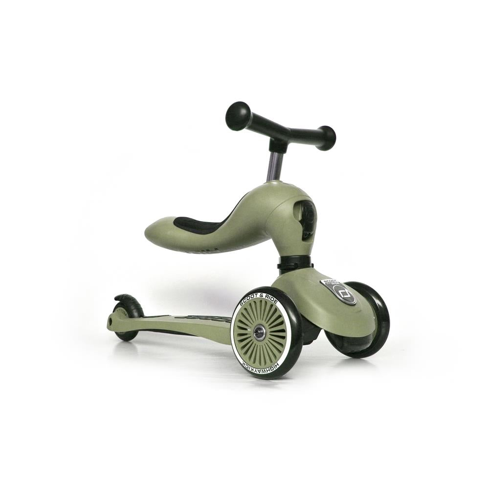 Scoot & Ride Highwaykick 1, olive - 2in1 Kinderroller, ab 1 Jahr
