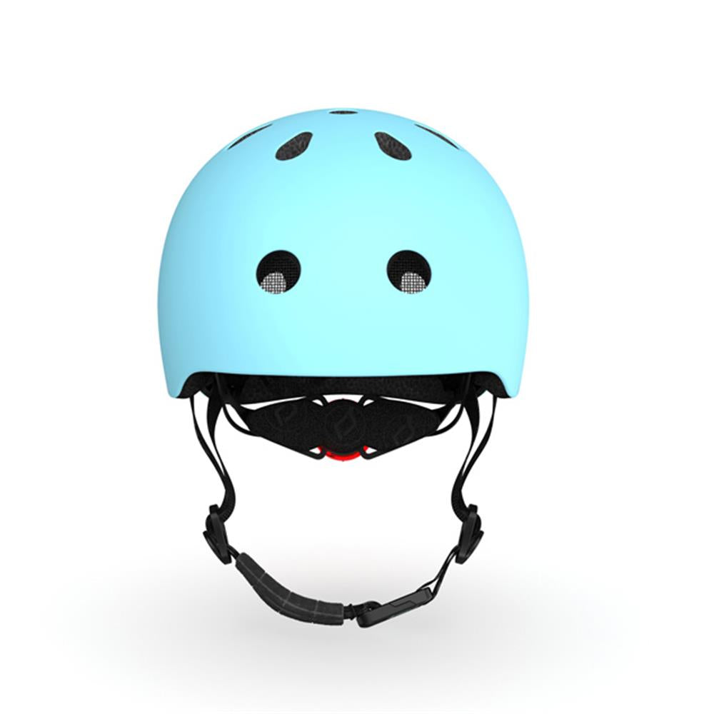 Scoot & Ride Kinderhelm Größe S-M (51-55 cm) blueberry - Schutzhelm mit LED-Licht