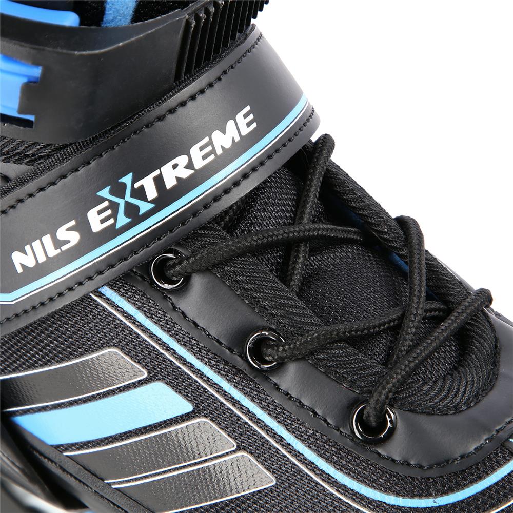 2in1 Inliner Schlittschuhe Gr. 34-38, Schwarz-Blau, verstellbar | NILS EXTREME NH18191