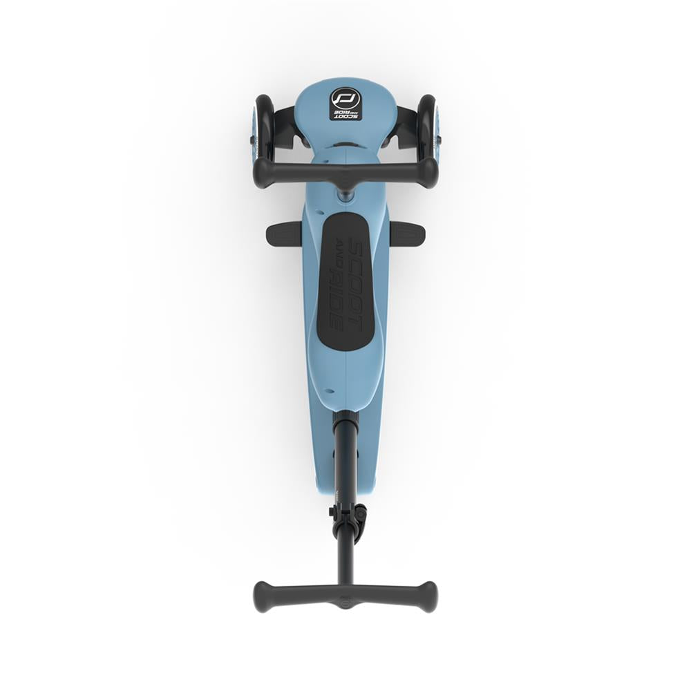 Scoot & Ride Highwaykick 1 Push and Go, steel - Kinderroller mit Schiebestange
