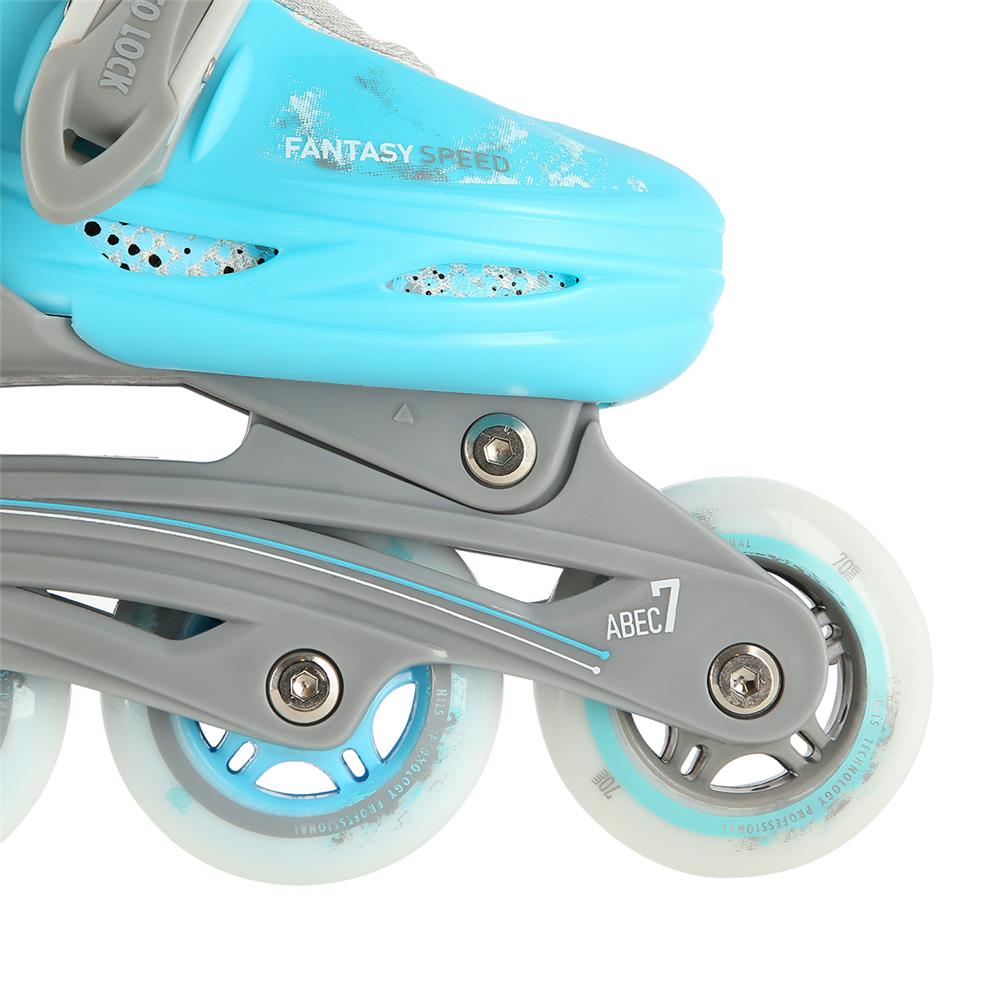 4in1 Inliner Schlittschuhe Rollschuhe Gr. 35-38, Blau, verstellbar | NILS EXTREME NH18331