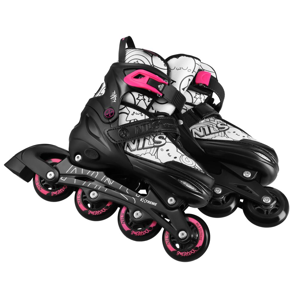 4in1 Inliner Schlittschuhe Rollschuhe Gr. 31-34, verstellbar | NILS EXTREME NH10907 TINTY