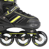 2in1 Inliner Schlittschuhe Gr. 39-43, Schwarz-Limettengrün, verstellbar | NILS EXTREME NH18191